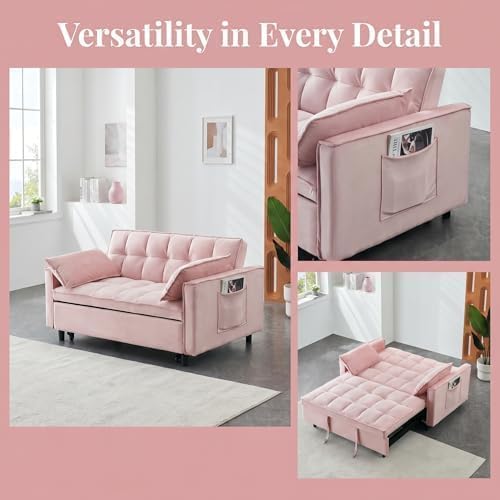Sleeper Sofa Bed with Adjustable Backrest & Side Pockets - Image 3
