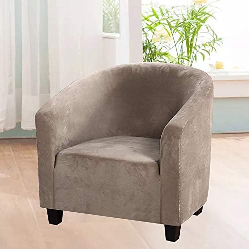 MIFXIN Tub Chair Slipcover Velvet High Stretch Club Chair Cover Spandex Elastic - Image 2