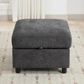 WUTUTUEE 25" Square Storage Ottoman by WUTUTUEE