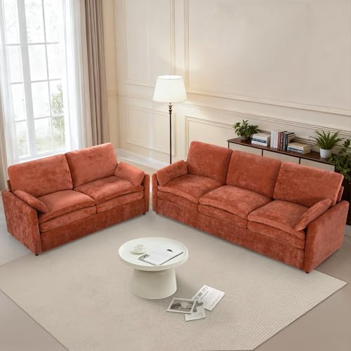 Classic Chenille Sofa Set with 2 Extra Armrest Pillows - Image 4