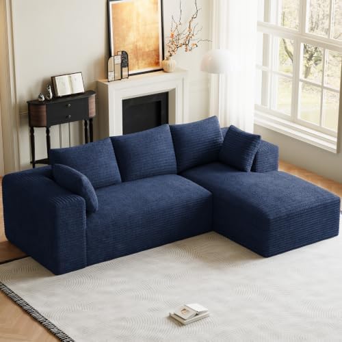 ONEMMLION 107" L-Shaped Cloud Boneless Couch Sofa by ONEMMLION