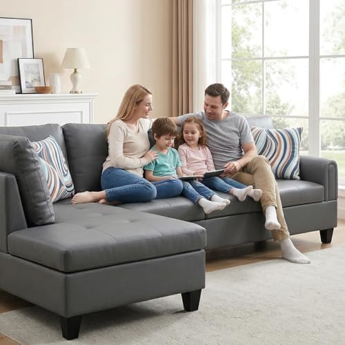 L-Shaped Sectional Sofa, Modern 4-Seat Couch - Image 7
