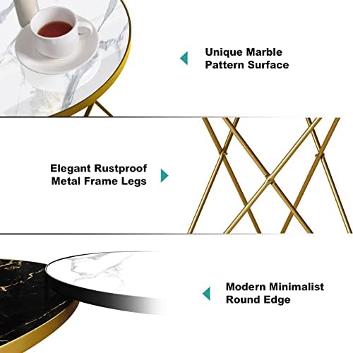 HLR Modern Round Side Table, End Table - Image 4