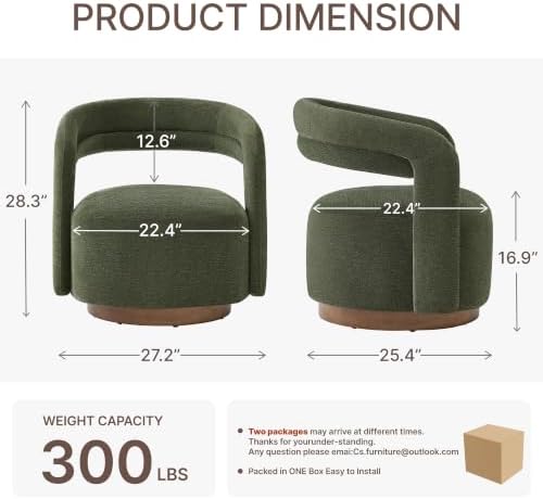 KISLOT, Swivel Accent Chair, Modern Arm Chair - Image 2
