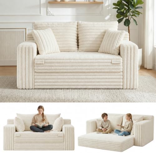 3-in-1 Convertible Sofa Bed: Boneless Loveseat Sleeper & Folding Couch Bed by Winzoo