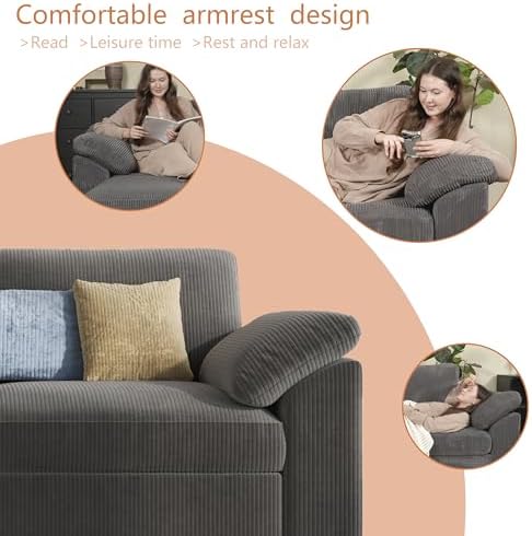 EASE MOOSE Oversized Comfty 3 Seat Cloud Couch - Image 6