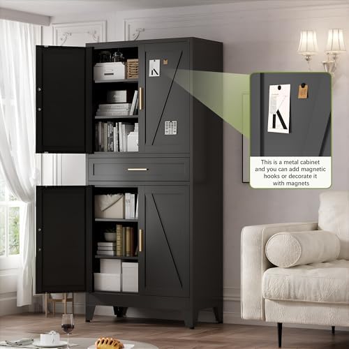 COFaR 71" Tall Metal Storage Cabinet - Image 7