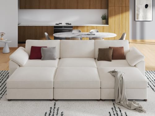EASE MOOSE Oversized Sleeper Sectional Sofa, Deep Seat Modular Sofa - Image 4
