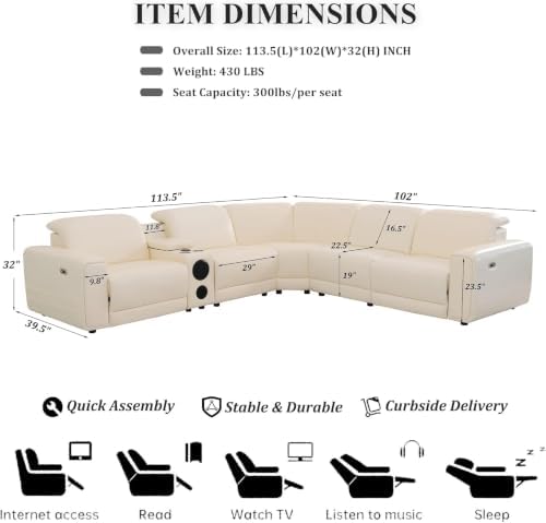 Power Recliner Sectional Sofa - Image 2