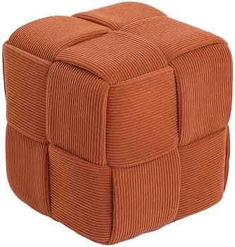 Cmishe 15" Square Woven Corduroy Ottoman Footrest by Cmishe