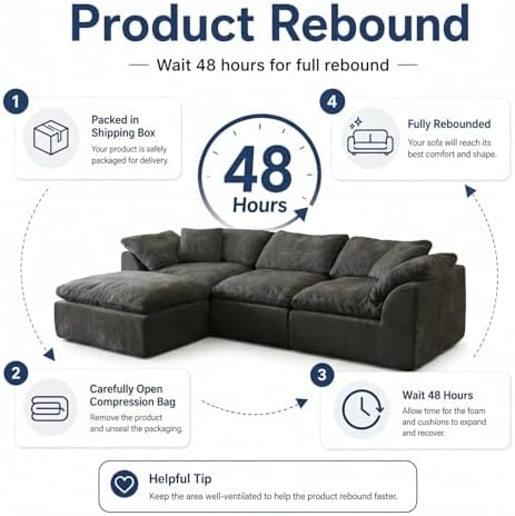 Cloud Couch Sectional, Boneless Modular Sofa - Image 3