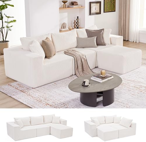 Weture 107.4" Modular Bnoeless Couch, Convertible Sectional Couch by Weture