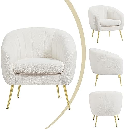 Yaheetech Barrel Accent Chair, Modern Cozy Vanity Chair - Image 7