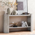 LKTART 53" Console Table with Faux Marble Pattern, 2-Tier Storage Shelves by LKTART