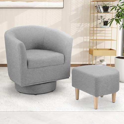 DAZONE Swivel Accent Chair Modern Barrel Chairs - Image 3