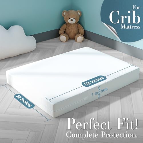 Utopia Bedding Crib Size Mattress Protector Zippered, 100% Waterproof - Image 2