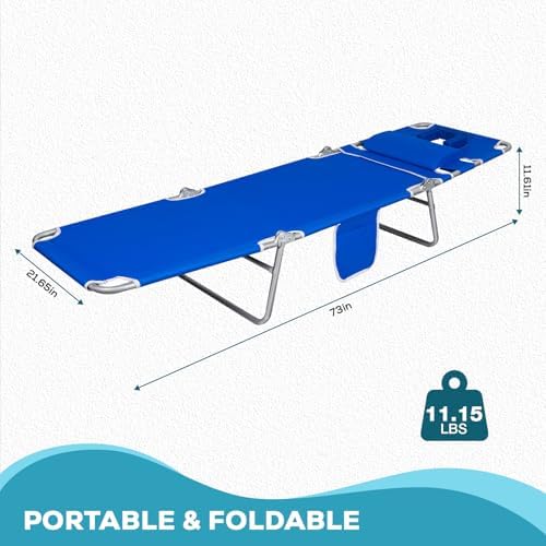 Romswi 2PK Folding Tanning Beach Chair - Image 3