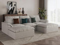 EASE MOOSE 115" U Shaped Sofa, Modular Boneless Couches by EASEMOOSE