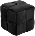 Cmishe 15" Square Woven Corduroy Ottoman Footrest by Cmishe