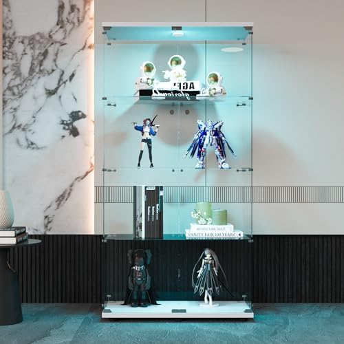 FLYMUHJIA 4-Shelf Tempered Glass Display Cabinet - Image 5