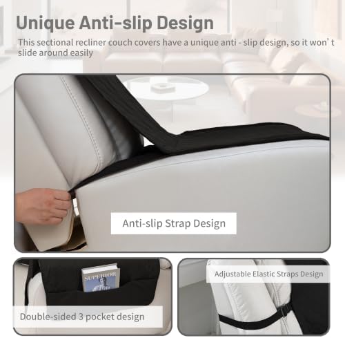 Waterproof Sectional Reclining Couch Covers L Shaped Recliner Sectional Sofa - Image 5