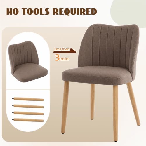 Garvee Wood Dining Chairs Set of 2, Armless Dining Chairs - Image 4