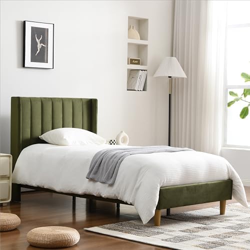 YUHUASHI Twin Bed Frame，Platform Bed by YUHUASHI