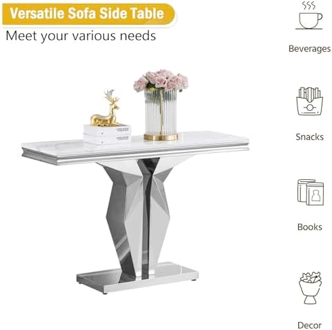 47inch Faux Marble Console Table - Image 7