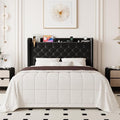 Allewie Queen Bed Frame, Storage Headboard & Charging Station by Allewie