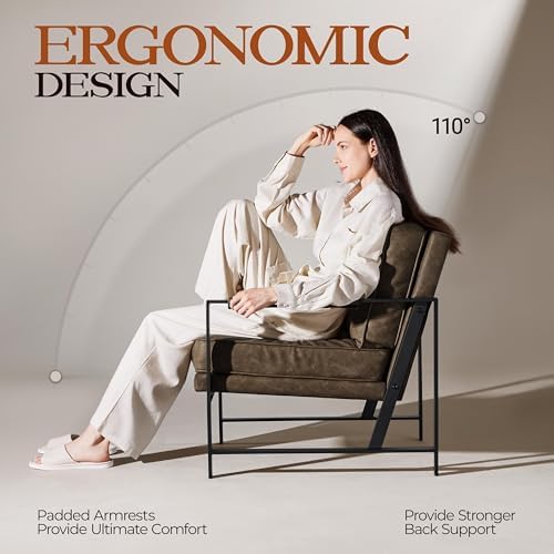 Yaheetech Mid-Century Accent Chair, Modern Armchair - Image 5