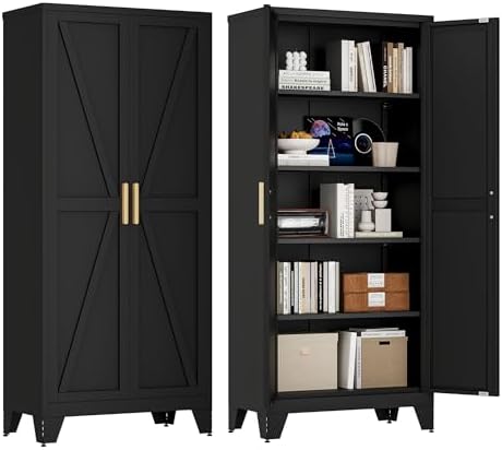 Washsemba 71'' Farmhouse Metal Storage Cabinet by Washsemba