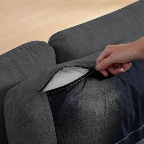 103" L Shaped Couch with Ottoman, 6 Seater Sectional Sofa - Image 5