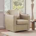 Faux Leather Swivel Accent Chair, Modern Armchair by UIXE