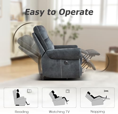 EBELLO 2 Piece Reclining Living Room Set, Soft Fabric Sofa Set, Single Power - Image 6