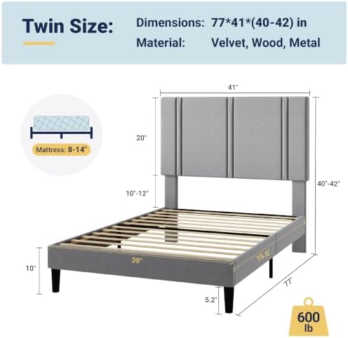 Allewie Twin Platform Bed Frame - Image 2