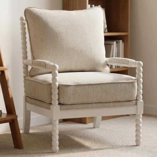 DUHOME Linen Fabric Spindle Accent Chair by DuhomeElegantLifestyle