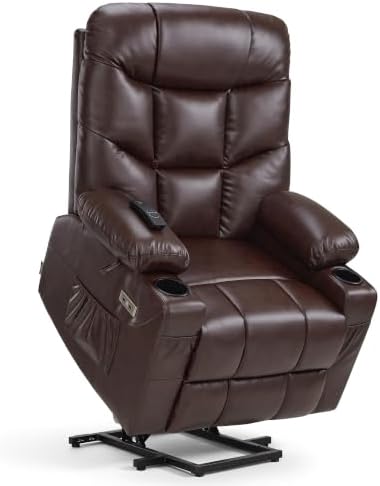 MCombo Power Lift Recliner for Elderly, Leather 7283 by MCombo