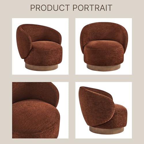 KISLOT Swivel Barrel Accent Chair, Performance Fabric - Image 5
