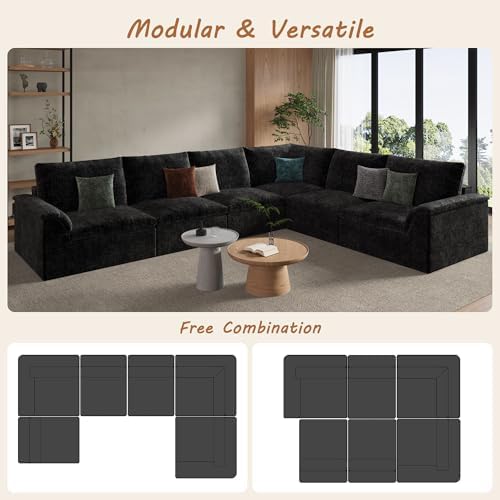 EASE MOOSE Cloud Couch Sectional, Boneless Couches - Image 4