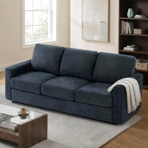 84" Chenille 3-Seat Sofa w/Comfortable Back Cushions by ACMEASE