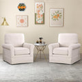 INZOY Swivel Accent Chair Set of 2 Mid Century Modern Chair, Comfy Swivel by INZOY