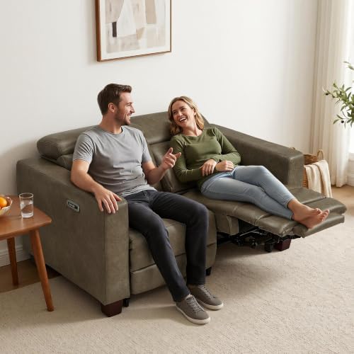 MCombo Zero Wall Hugger Power Loveseat Recliner Sofa - Image 2