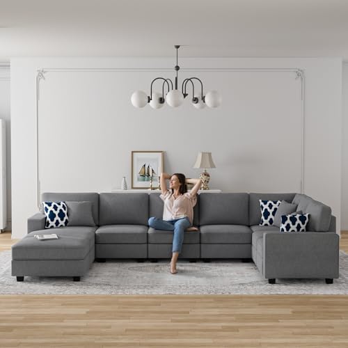 Legend Vansen Oversized Modular Sectional Sofa, U/L‑Shaped Reversible Couch - Image 2