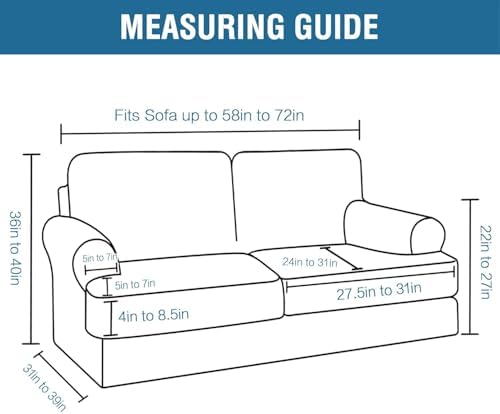 H.VERSAILTEX Sofa Cover 3 Piece T Cushion Loveseat Slipcovers Thick Velvet - Image 2