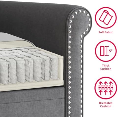 MUZZ 3PCS Sofa Set for Living Room, Modern Linen Couch Set - Image 5