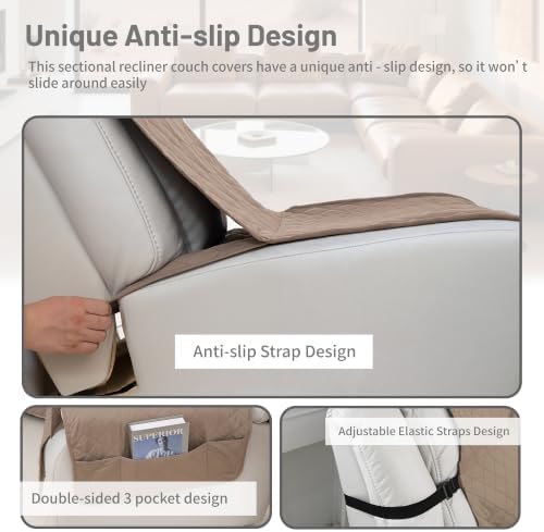 Waterproof Sectional Reclining Couch Covers L Shaped Recliner Sectional Sofa - Image 5