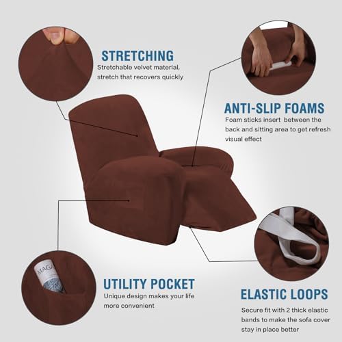 H.VERSAILTEX Stretch Recliner Slipcovers Recliner Chair Cover Sofa Furniture - Image 3