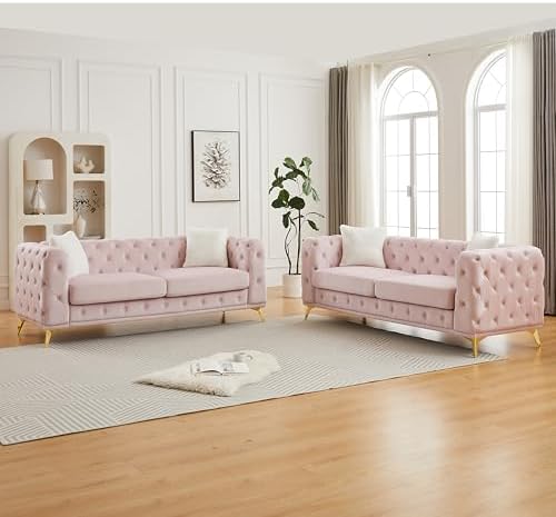 KEIKI 2-Piece Luxury Chesterfield Sofa Set by KEIKI