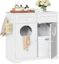 HOOBRO Double Laundry Hamper Cabinet, Hidden Laundry Cabinet by HOOBRO