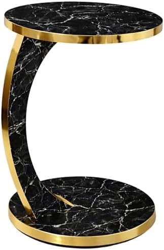 Luxury C Shaped Golden Effect Side Table by Furpinea-HandmadewithLove